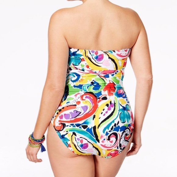 Anne Cole Women's Painterly Paisley Twist - Picture 2 of 8